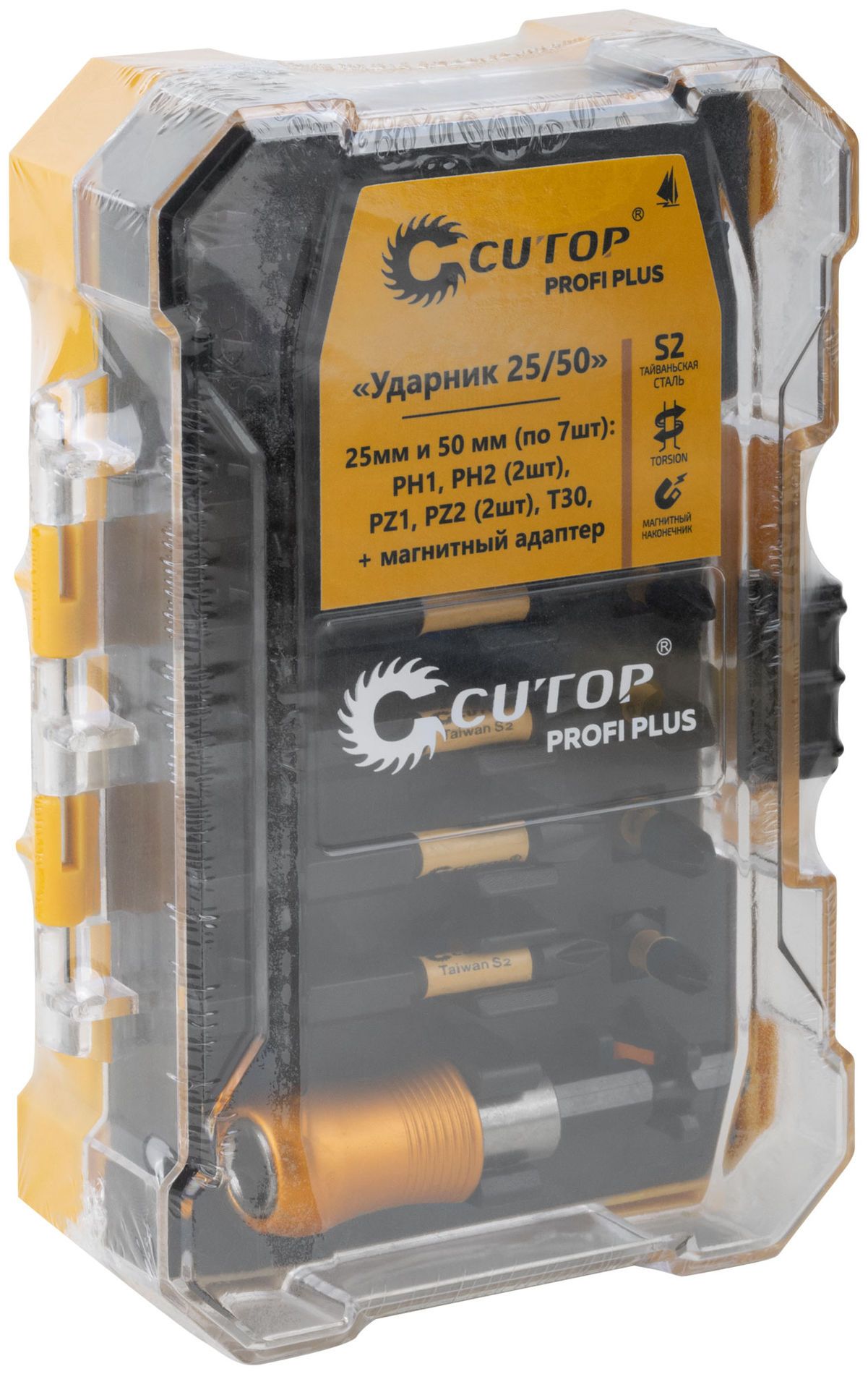 Набор торсионных бит Ударник 25/50 Cutop profi plus 83-991, 15 предметов - фото